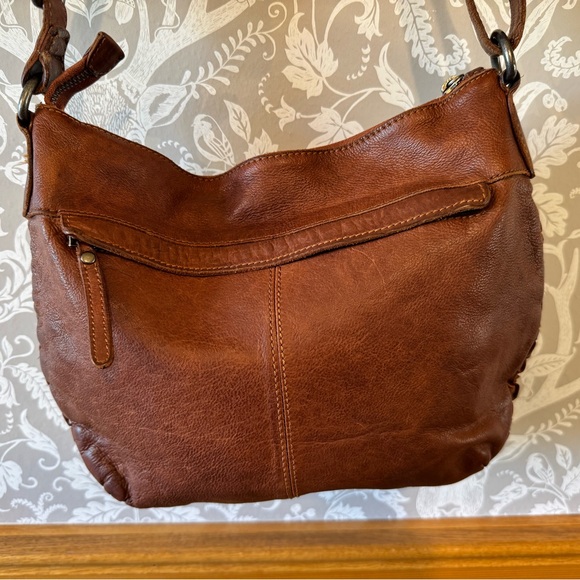Brown Woven Leather Crossbody Bag - Picture 9 of 13